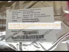 100-LQFP Paketi STM32H750VBT6 128KB Flash 1MB ARM Mikrodenetleyiciler-MCU
