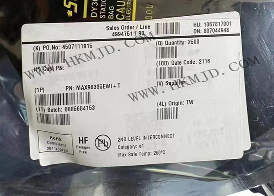 MAX98395EWI Dijital Giriş Sınıfı DG Amplifikatör, Ultra Düşük Hareketsiz Güç