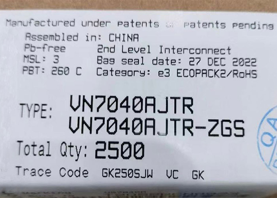 Yüksek Taraf VN7040AJTR Entegre Devre Çipi 24A Yük Sürücüleri IC 40mOhm IC Çipi