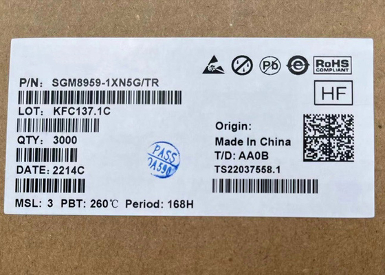 1.8V Tekli SGM8959-1XN5G Düşük Gürültülü Yüksek Hassasiyetli Sıfır Kaymalı İşlemsel Amplifikatör