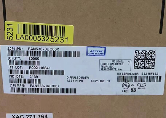 FAN53870UC00X 20-XFBGA Tümleşik Devre Yongası Düşük Iq Güç Yönetimi Yongaları