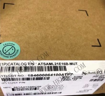 Mikrodenetleyici MCU ATSAML21E16B-MUT 10 Kanal 48MHz 8Bit gömülü MCU VQFN32