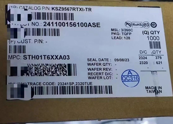 Ethernet IC KSZ9567RTXI Yüksek entegrasyonlu 7 Portlu Gigabit Ethernet Değiştiricisi TQFP-128