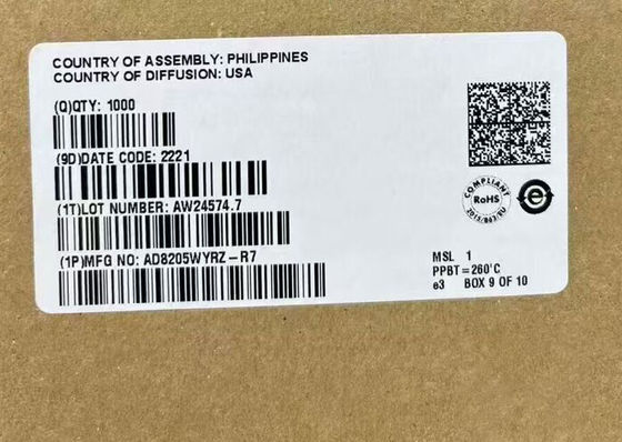 AD8205WYRZ Entegre Devre Çip Tek Güçlendirme 42 V Sistem Farklılığı Güçlendirici