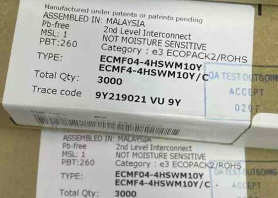 ECMF04-4HSWM10 Entegre devreler çipi 100mA Common Mode Filters QFN-10 Common Mode Chokes