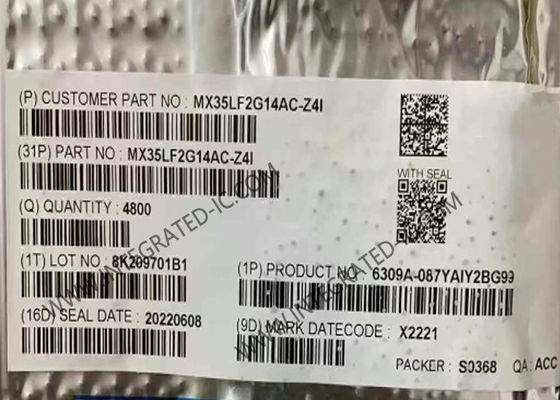 MX35LF2G14AC-Z4I Hafıza IC Çip 2Gbit Serial NAND Flash Hafıza IC 3V Serial NAND Hafıza