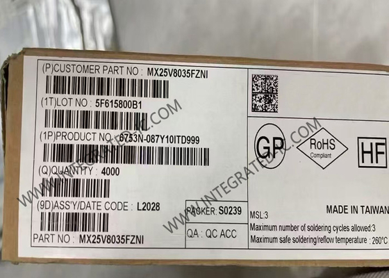 MX25V8035FZNI Hafıza IC Çip 2.3V 3.6V 8 Mbit NOR Flash Hafıza WSON-8