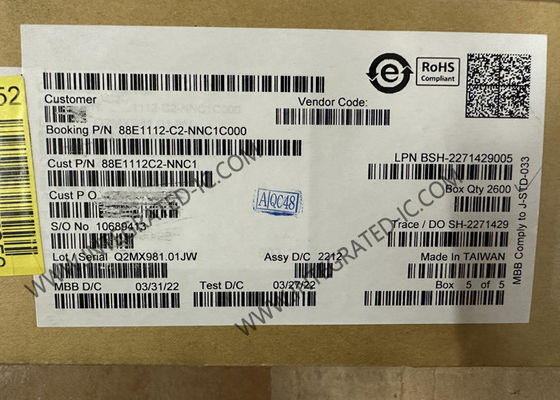 Ethernet IC 88E1112-C2-NNC1C000 Entegre 10/100/1000 Gigabit Ethernet Alıcı