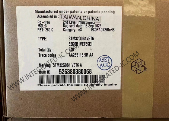 ARM Mikrodenetleyiciler IC STM32G0B1VET6 32-LQFP Ana Akım Mikrodenetleyiciler 64MHz