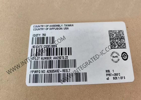 AD835ARZ Entegre Devre Çipleri Voltaj Çıktısı 4-Kvadrant Katlayıcılar 250MHz Analog Katlayıcılar
