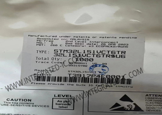 STM32L151VCT6 Mikro denetleyici MCU 32MHz 32 Bit Tek çekirdekli Mikro denetleyici IC LQFP-100