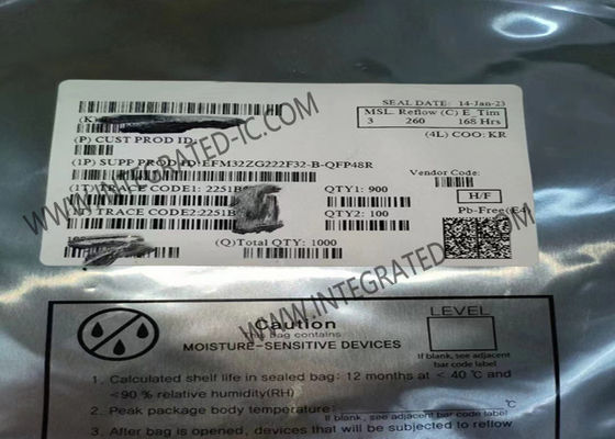 EFM32ZG222F32-B-QFP48R Mikrodenezgâh MCU EFM32 Zero Gecko 32 bitlik Mikrodenezgâhlar