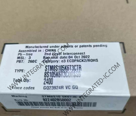 STM8S105K6T3CTR Mikro denetleyici MCU 16MHz Ana Erişim Hattı 8 Bit MCU