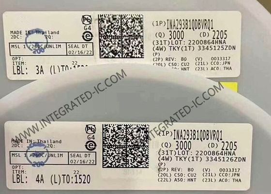 INA293B1QDBVRQ1 Entegre Devre Çip 1.3MHz Ultra-Tam Akım Hissesi Amplifikatörü