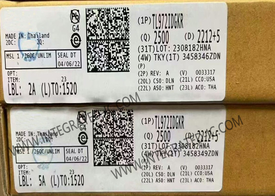 TL972IDGKR Entegre Devre Çipleri Çift 12V 12MHz Düşük Gürültülü Çalışma Güçlendirici