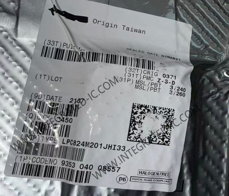 LPC824M201JHI33 Mikrodenezgâh MCU 30MHz 32 Bit Tek çekirdekli Mikrodenezgâh HVQFN-33