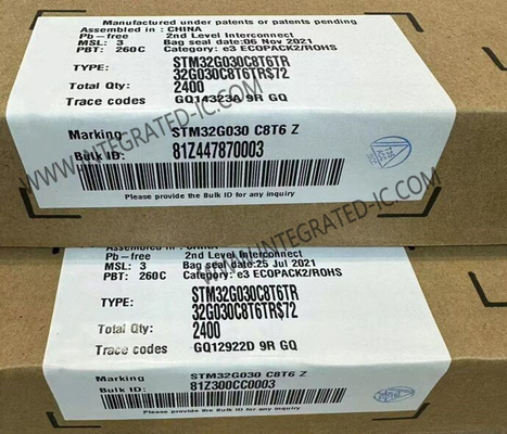STM32G030C8T6TR Mikro denetleyici MCU 64MHz 32 bitlik tek çekirdekli MCU LQFP-48 gömülü MCU