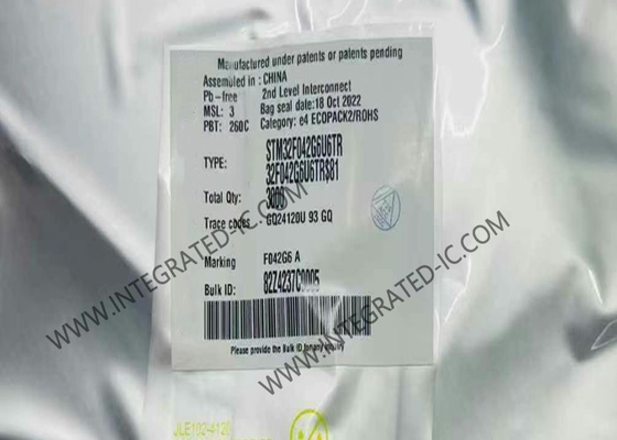 Mikro denetleyici MCU STM32F042G6U6TR 48MHz'e kadar 32 bitlik RISC çekirdek mikro denetleyici