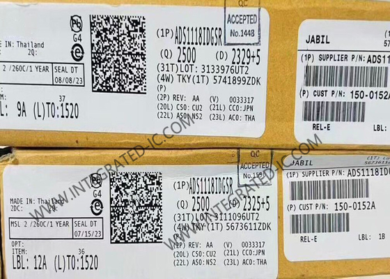 Entegre devreler çipi ADS1118IDGSR Düşük Güçlü 16 Bit Analog Dijital Değiştiricisi