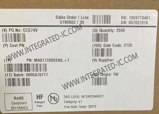 MAX17260SEWL Entegre Devre Çip Akü Yönetim Sistemi IC Lityum İyon 9-WLP