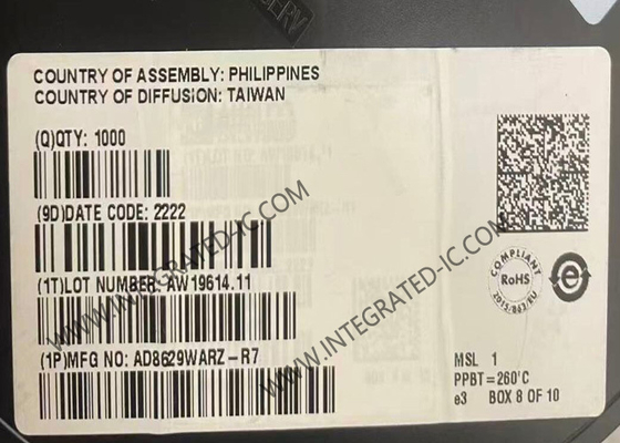 AD8629WARZ Entegre Devre Çipleri Akım Önyargısı Op Amps SOIC8 Operasyonel Güçlendirici