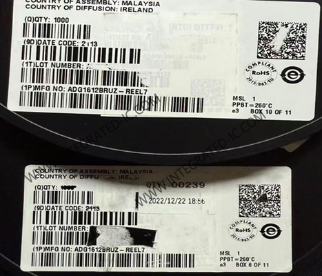 ADG1612BRUZ Entegre devreler çipleri 1 Ω dörtlü tek kutuplu/tek atışlı anahtarlar