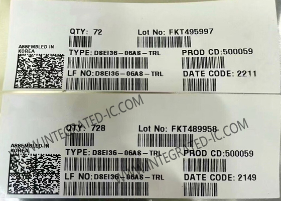 DSEI36-06AS-TRL Entegre Devre Çipi Doğrultucu Diyot 600V Hızlı Toparlanma Epitelyal Diyot