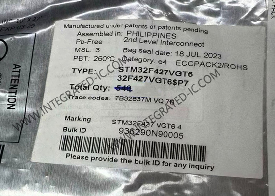 STM32F427VGT6 Mikrodenetleyici MCU Yüksek Performanslı 32-Bit 180MHz ARM Cortex-M4 MCU