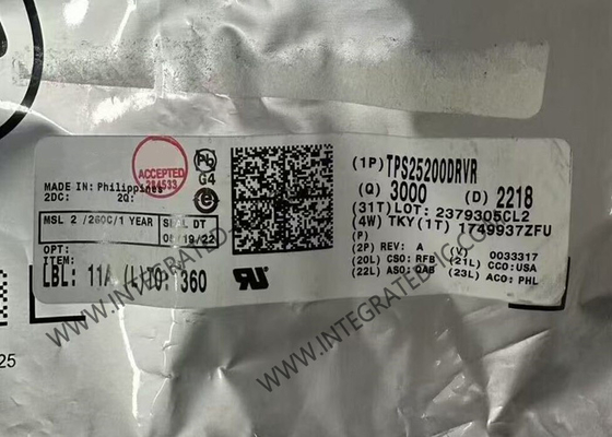 TPS25200DRVR Entegre Devre Çipi 5V eFuse Hassas Ayarlanabilir Akım Sınırı ve Aşırı Gerilim Kelepçesi İle