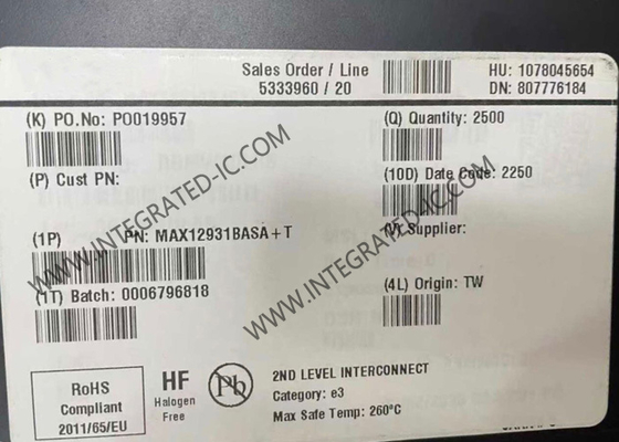 Entegre devreler çipleri MAX12931BASA İki kanallı düşük güçlü 3kVRMS dijital izolatörler