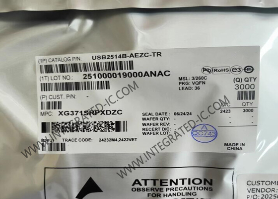 USB2514B-AEZC-TR Entegre Devre Çipi 4 Port USB 2.0 Yüksek Hızlı Hub Kontrol Cihazı VQFN36