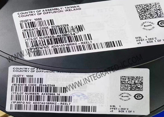 ADG1401BRMZ Entegre devreler çipleri 1Ω iCMOS SPST anahtarlarında direnç