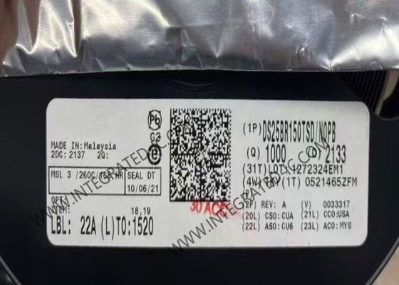 DS25BR150TSD Entegre Devre Çip Tek Kanal 3.125Gbps LVDS tampon WSON-8