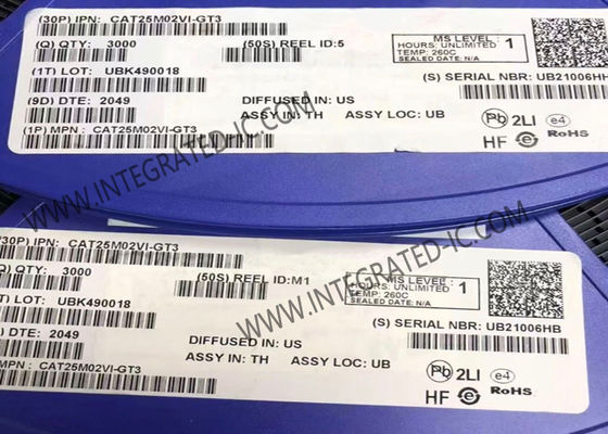 CAT25M02VI-GT3 Bellek IC Çipi 2Mbit EEPROM Seri Bellek IC'si SPI Arayüzü ile