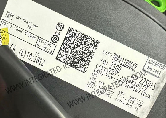 TMP411BDGKR Sensör IC Uzak ve Yerel Sıcaklık Sensörü N-Faktör ve Seril Direnç Düzeltmesi ile