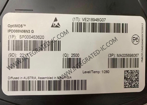 IPD088N06N3G Entegre Devre Çipleri 60V 50A N-Kanal Tek MOSFET Transistörleri TO-252-3