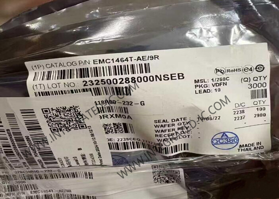 EMC1464T-AE/9R Sensör IC Yüksek hassasiyetli 4 Kanallı SMBus Sıcaklık Sensörü