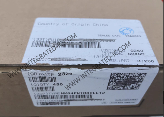 MK64FN1M0VLL12Mikro denetleyici MCU Tek çekirdekli 120MHz Mikro denetleyici IC LQFP100