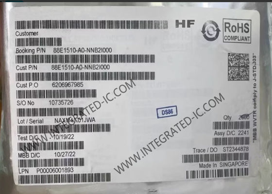 88E1510-A0-NNB2I000 Ethernet IC Entegre Tek Gigabit Ethernet Alıcı