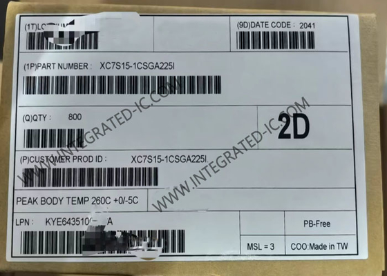 XC7S15-1CSGA225I Alan Programlanabilir Geçit Dizisi Yüksek Performanslı FPGA 225-LFBGA Paketi