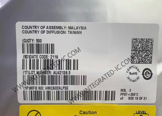 HMC802ALP3E Entegre Devre Çipi GaAs MMIC 1-Bit Dijital Pozitif Kontrollü Zayıflatıcı