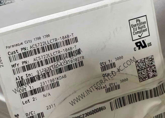 ACS722LLCTR-10AB-T Sensör IC 10A Yüksek hassasiyetli Galvanik İzole Akım Sensörü IC