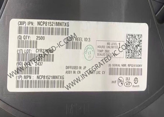 NCP81521MNTXG Entegre Devre Çip Geçidi Sürücüsü QFN52 Senkronizasyon Buck Çift MOSFET Sürücüsü