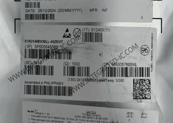 CY62146EV30LL-45ZSXIT Bellek IC Çipi 4Mbit MOBL Asenkron SRAM Bellek IC PG-TSOP-44