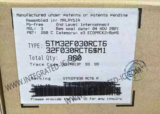 STM32F030RCT6 256 kB Flaş Bellek 48 MHz Saat Frekansı ve 51 I/O'lu Mikro Denetleyici MCU