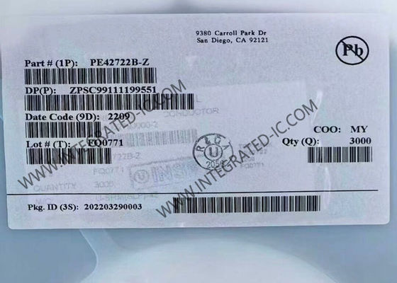 PE42722B-Z UltraCMOS SPDT RF Switch IC Kablosuz İletişim Modülü 5MHz'den 1.794GHz'ye kadar düşük yerleştirme kaybı ve yüksek izolasyon ile