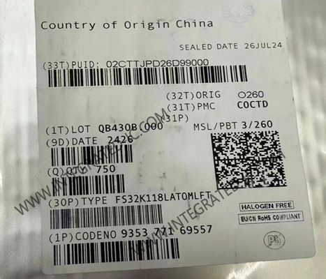 FS32K118LAT0MLFT Mikrodenetleyici MCU Tek Çekirdekli ARM Cortex®-M0+ S32K Mikrodenetleyici