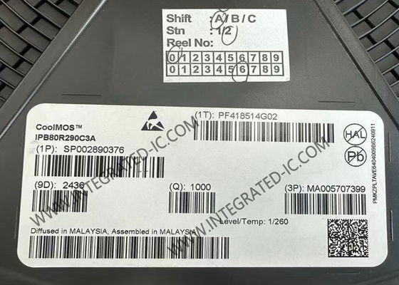 Entegre devreler çipi IPB80R290C3A 11A 10V Geliştirme Tek Güçli Transistör