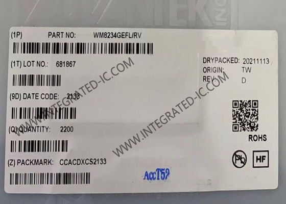 WM8234GEFL/RV Entegre Devre Çipi 16-Bit Analog Ön Uç Sayısallaştırıcı Entegre Devre 6 Kanal AFE