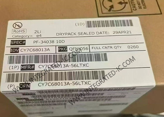 CY7C68013A-56LTXC Mikrodenetleyici MCU, Yüksek Hızlı USB 2.0, 8051 Mikroişlemci ve 480 Mb/s Veri Hızı ile